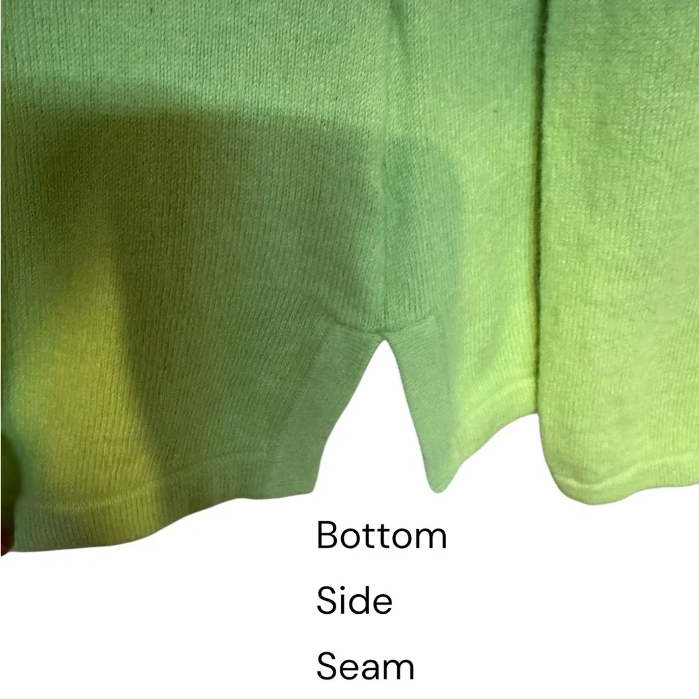 NWT GAP Women's V-Neck Lime SPRING Sweater   LARGE    #I - Picture 4 of 9